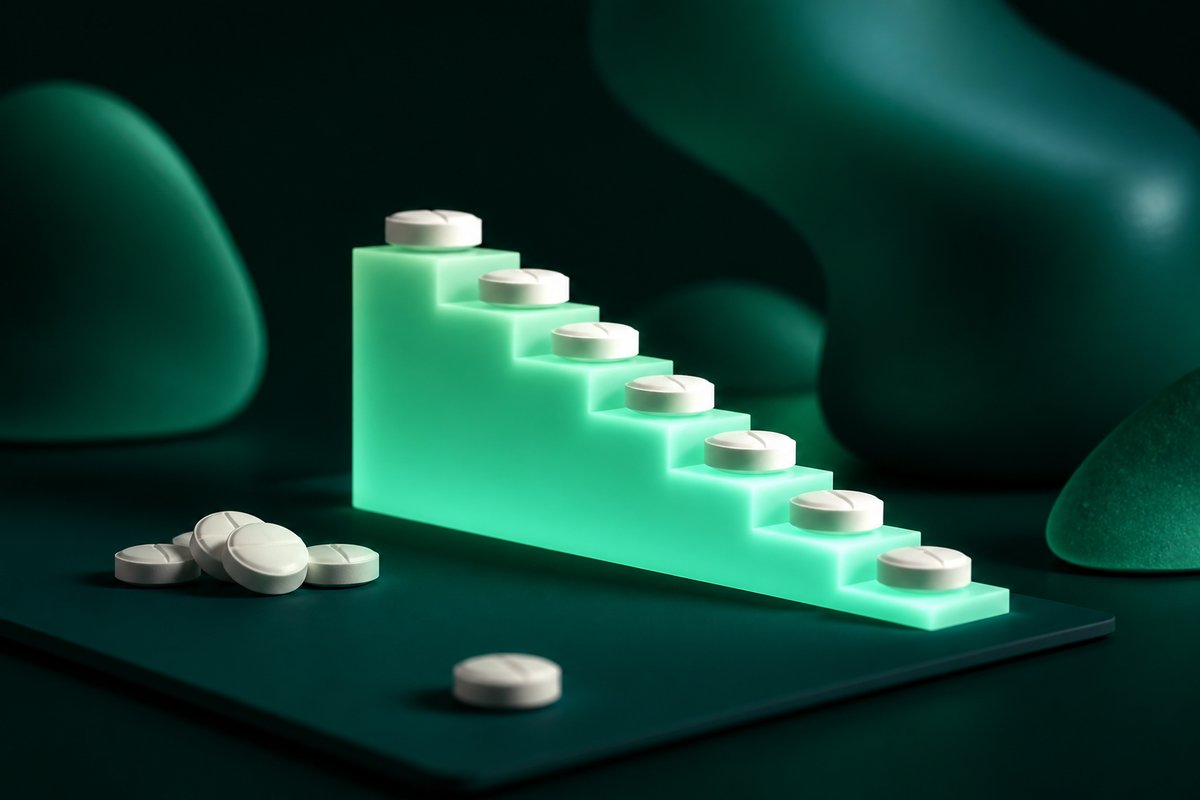 Descending 10 mg stairs with prednisone tablets