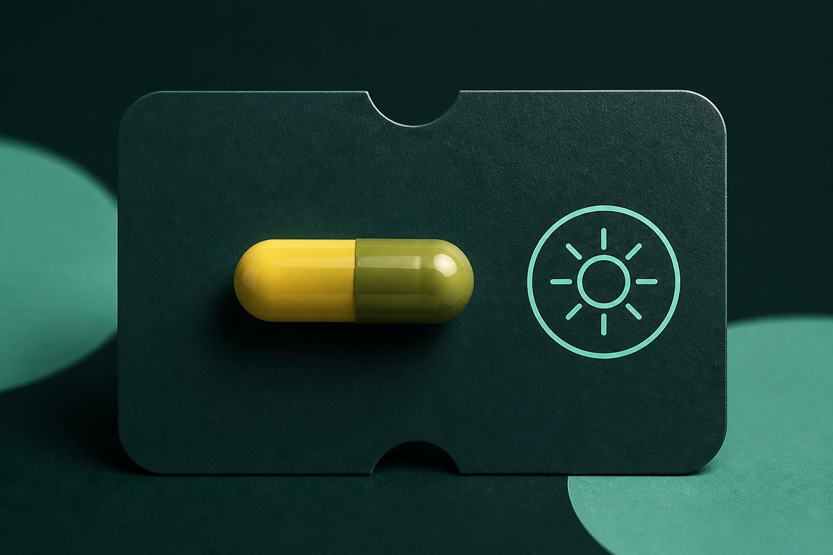 Doryx 100 mg delayed-release capsule beside a sun-caution mark